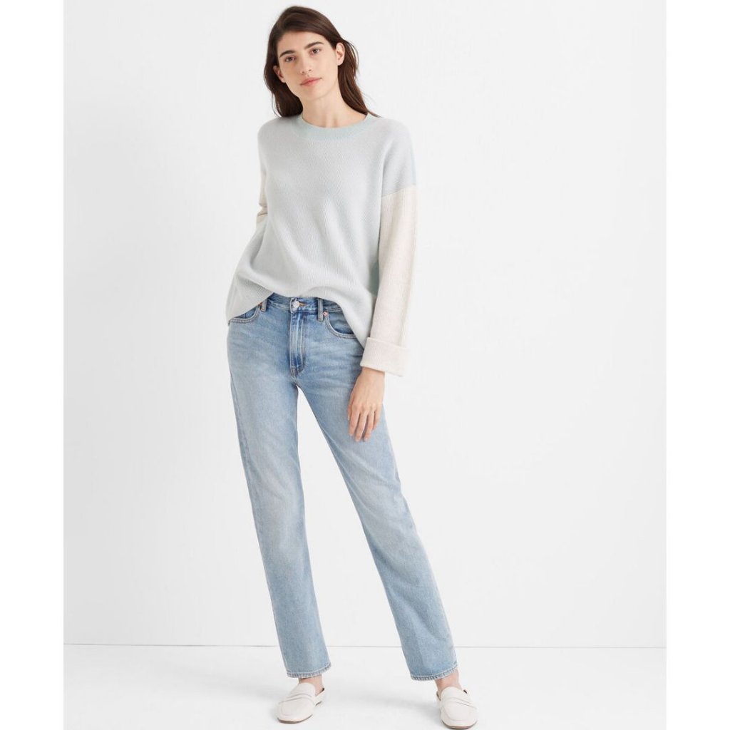 Club Monaco Arya Split Back Cashmere Sweater Mint Vert Size Xs